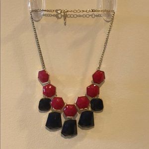 Pink & Blue Geometric Statement Necklace